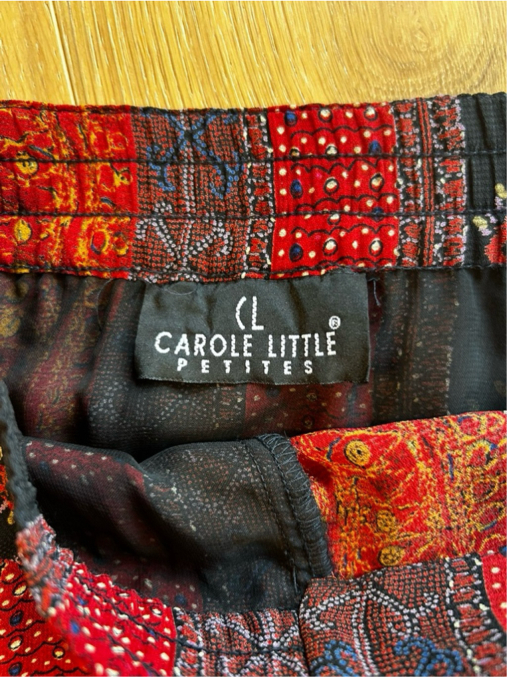 Carole Little 90s Matching Set Boho Patchwork Large - Picture 4 of 9
